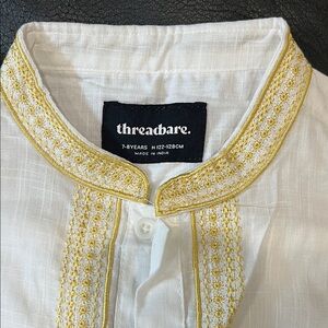 NWT White and Gold Kurta Set, 7-8yrs